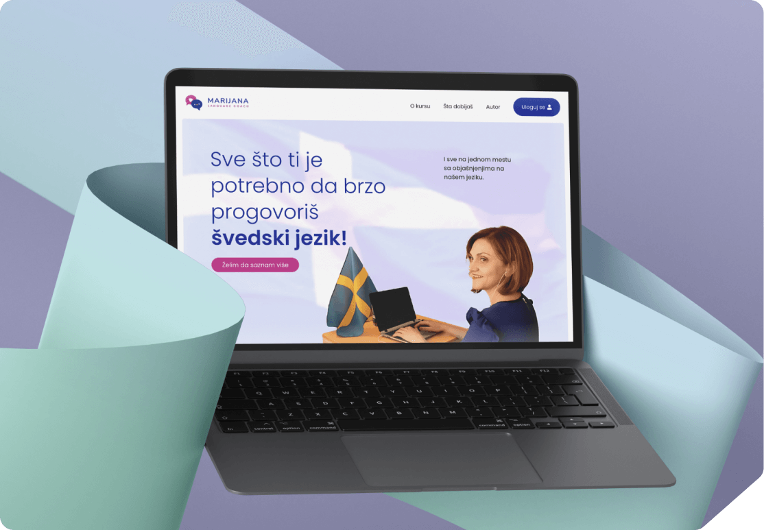 Laptop na kome je otvorena stranica vebsajt Profi Mama