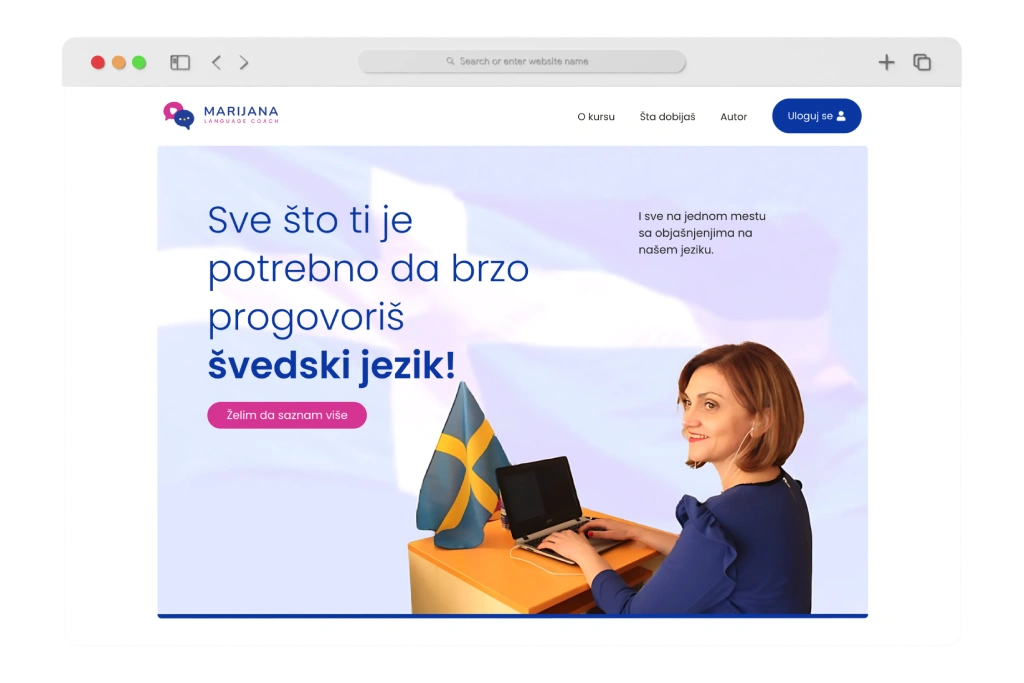 Skola engleskog jezika mockup