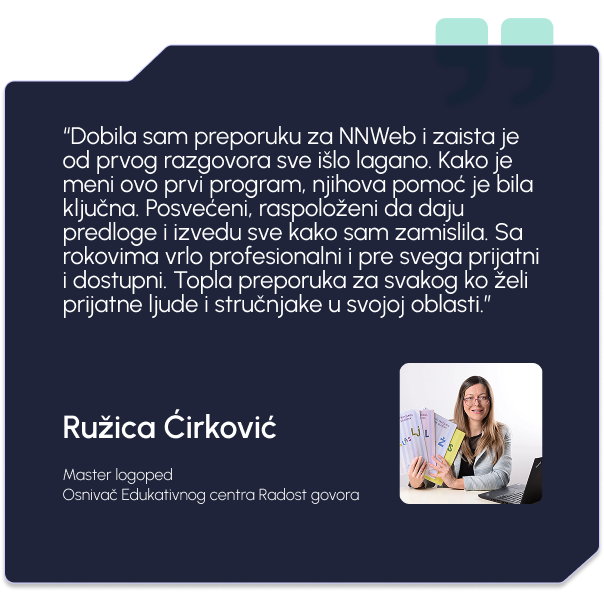 Utisak klijenta — Ružica Ćirković, Radost govora