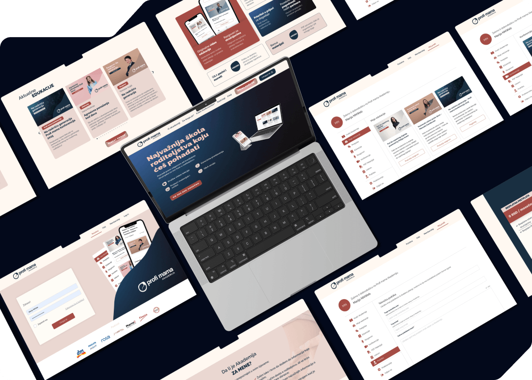 Kolaž od projekata u obliku fascikle